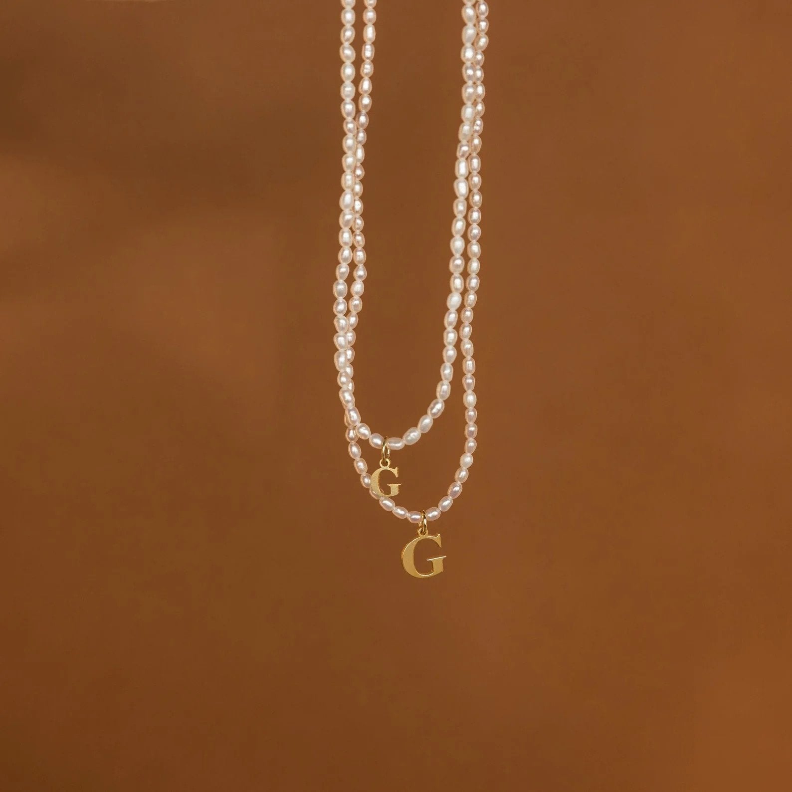 Perlen-Initialen-Halskette