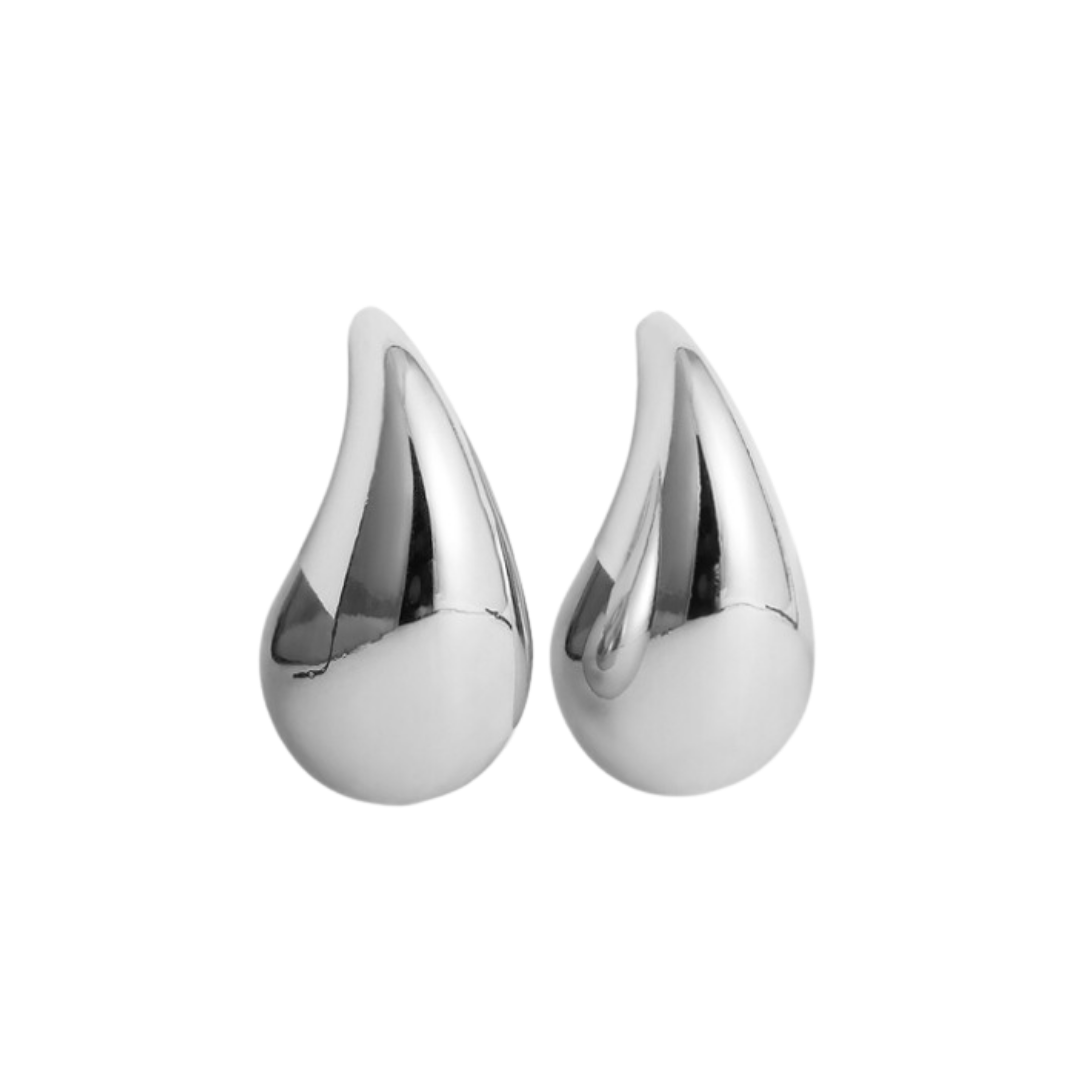 Einfache modische Metall Geometrische Teardrop-Ohrringe
